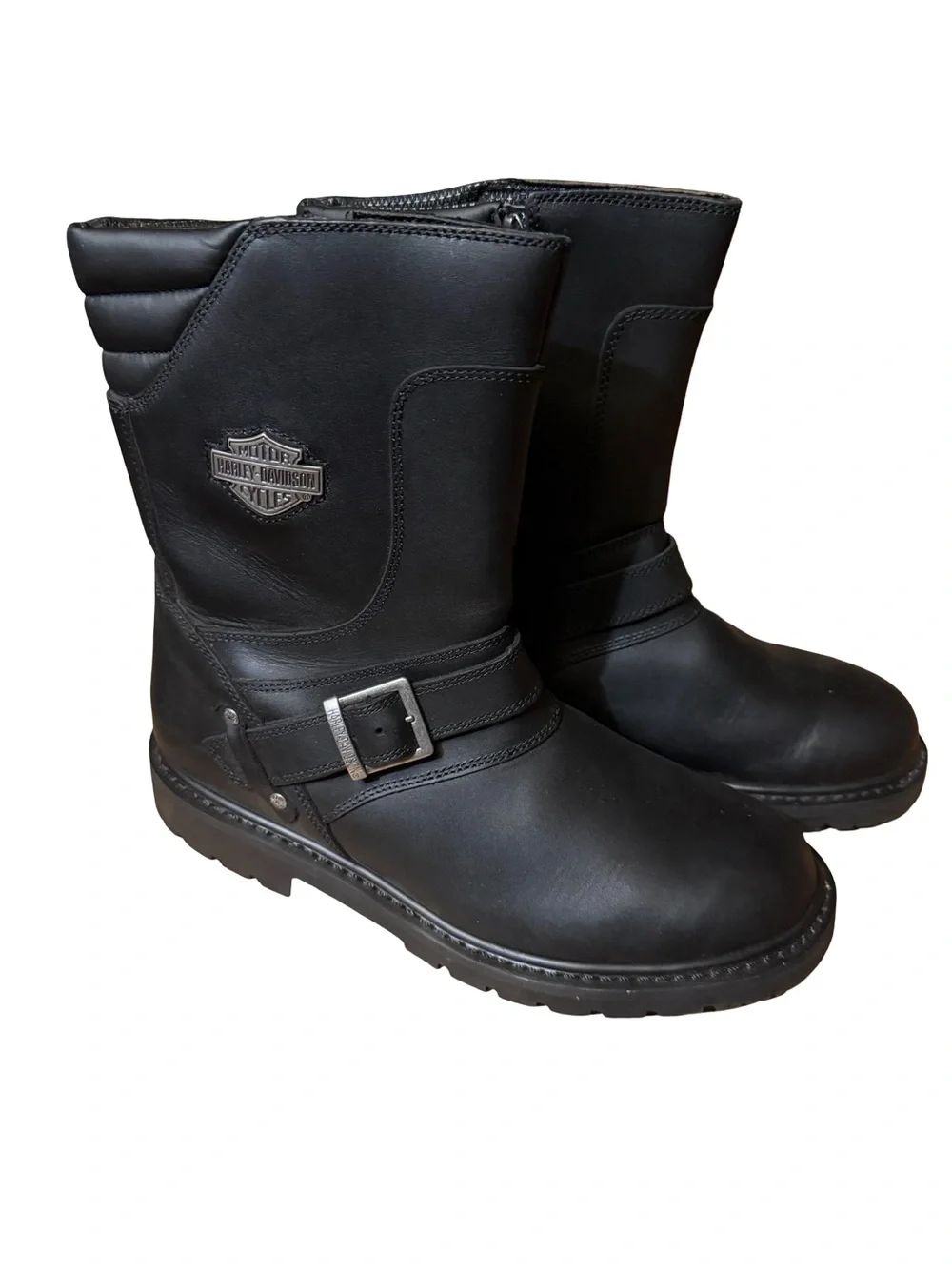 Harley-Davidson Men's Booker Riding Boot Black - D95194, Black 12M LIGHT USE